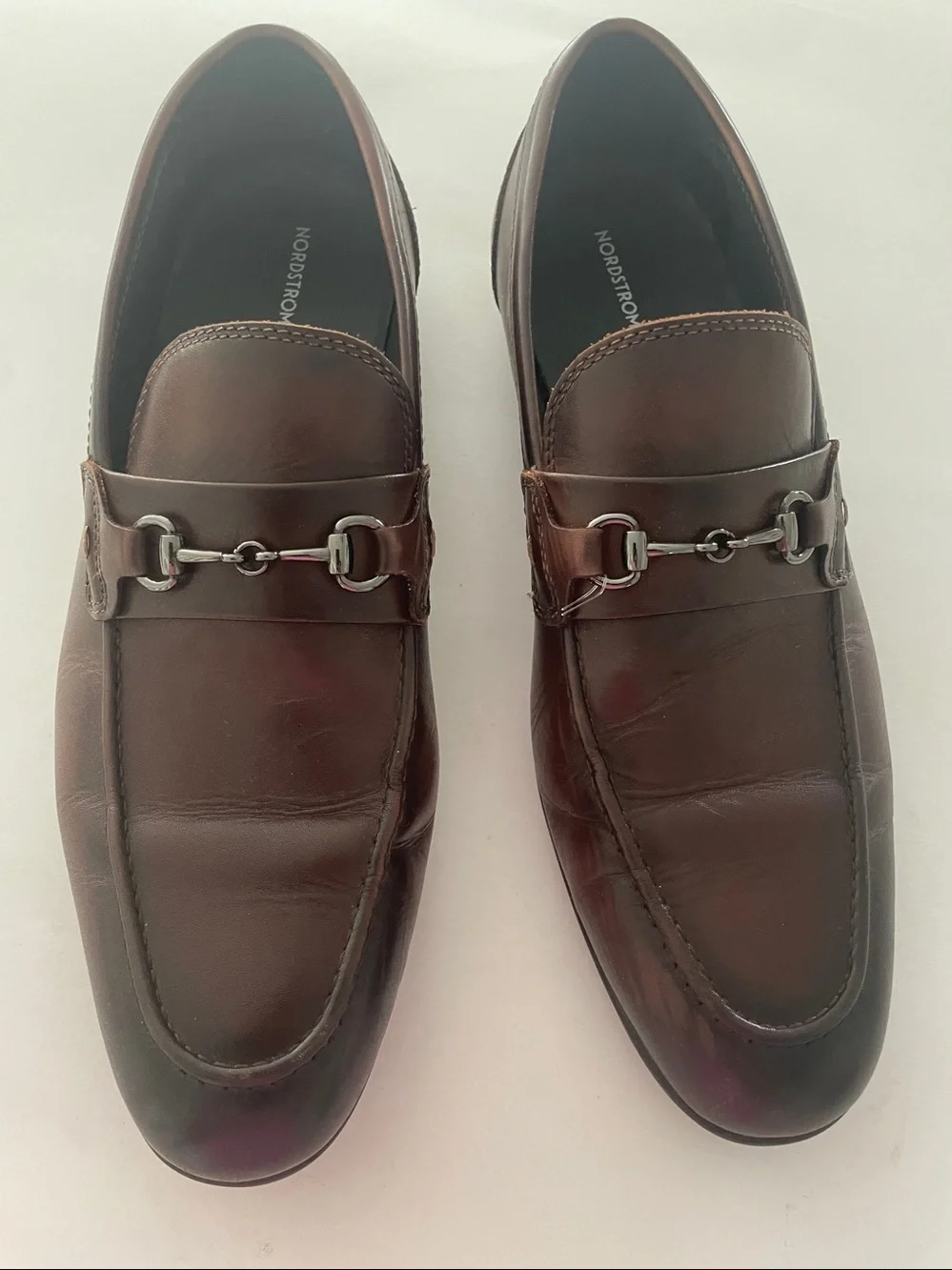 Nordstrom Classic Brown Fraser Leather Men’s Slip-On Loafers Size 12 M